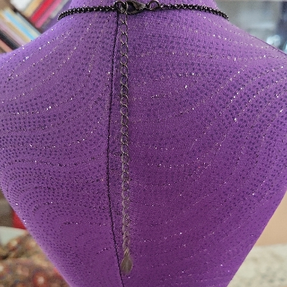 Sorrelli Black and Green Necklace Statement Bib - Picture 3 of 5